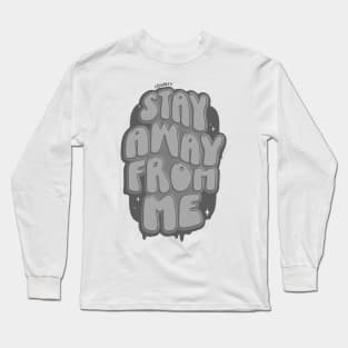 Stay Away From Me (Gray / Checkered) Long Sleeve T-Shirt